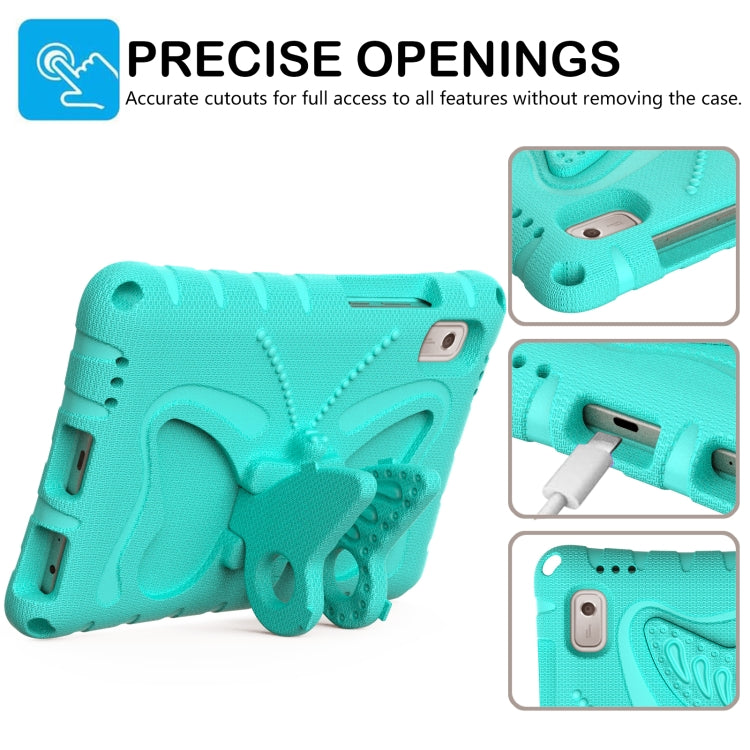 For Lenovo Tab M9 TB-310XU 2023 Butterfly Bracket EVA Shockproof Tablet Case(Mint Green) - Lenovo by PMC TechLife | Online Shopping South Africa | PMC TechLife | Buy Now Pay Later Mobicred