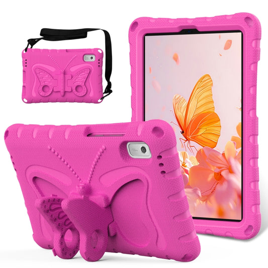 For Lenovo Tab M9 TB-310XU 2023 Butterfly Bracket EVA Shockproof Tablet Case(RoseRed) - Lenovo by PMC Jewellery | Online Shopping South Africa | PMC Jewellery | Buy Now Pay Later Mobicred
