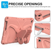 For Lenovo Tab M10 HD TB-328 10.1 Butterfly Bracket EVA Shockproof Tablet Case(Pink Orange)