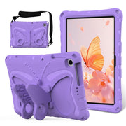 For Lenovo Tab M10 HD TB-328 10.1 Butterfly Bracket EVA Shockproof Tablet Case(Light Purple)