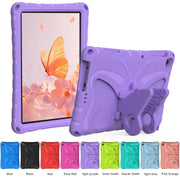 For Lenovo Tab M10 HD TB-328 10.1 Butterfly Bracket EVA Shockproof Tablet Case(Light Purple)