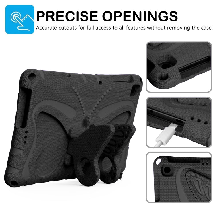For Lenovo Tab M10 HD TB-328 10.1 Butterfly Bracket EVA Shockproof Tablet Case(Black)