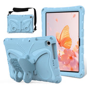 For Lenovo Tab M10 HD TB-328 10.1 Butterfly Bracket EVA Shockproof Tablet Case(Light Blue)