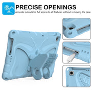 For Lenovo Tab M10 HD TB-328 10.1 Butterfly Bracket EVA Shockproof Tablet Case(Light Blue)