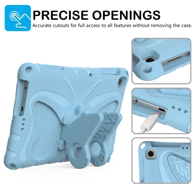 For Lenovo Tab M10 HD TB-328 10.1 Butterfly Bracket EVA Shockproof Tablet Case(Light Blue)