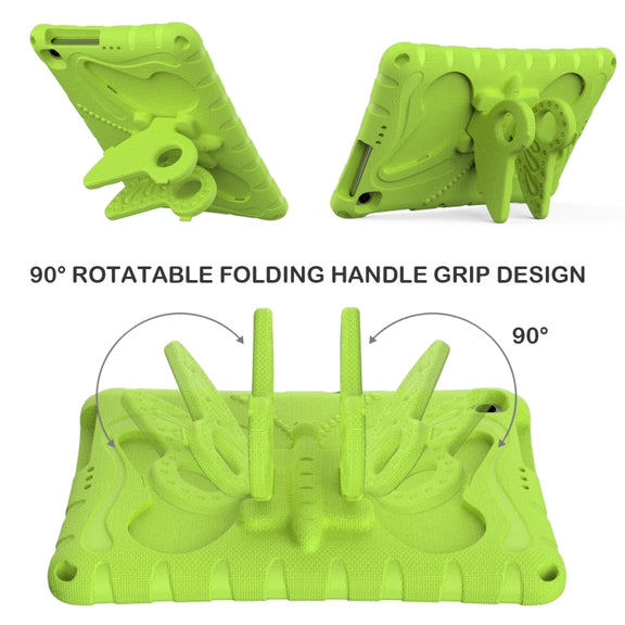 For Lenovo Tab M10 HD TB-328 10.1 Butterfly Bracket EVA Shockproof Tablet Case(Grass Green)