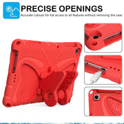 For Lenovo Tab M10 HD TB-328 10.1 Butterfly Bracket EVA Shockproof Tablet Case(Red)