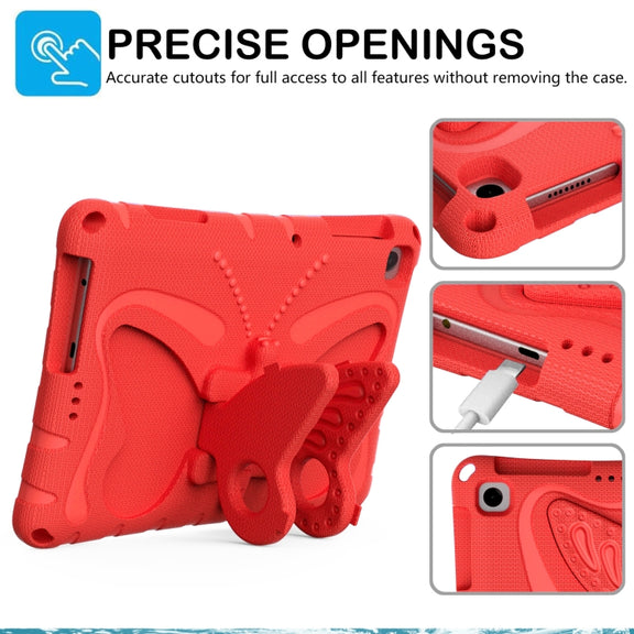 For Lenovo Tab M10 HD TB-328 10.1 Butterfly Bracket EVA Shockproof Tablet Case(Red)