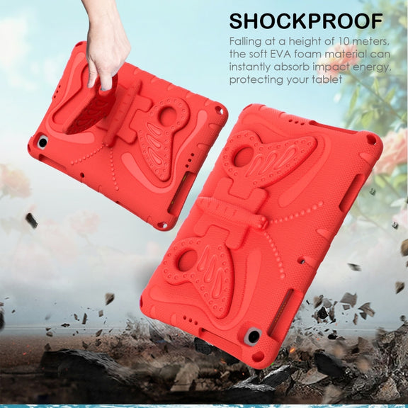 For Lenovo Tab M10 HD TB-328 10.1 Butterfly Bracket EVA Shockproof Tablet Case(Red)