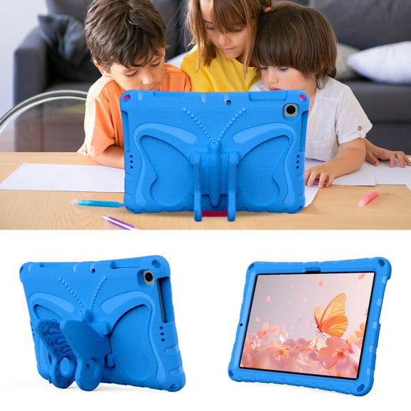 For Lenovo Tab M10 HD TB-328 10.1 Butterfly Bracket EVA Shockproof Tablet Case(Blue)