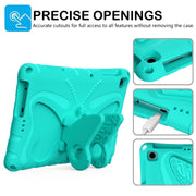 For Lenovo Tab M10 HD TB-328 10.1 Butterfly Bracket EVA Shockproof Tablet Case(Mint Green)