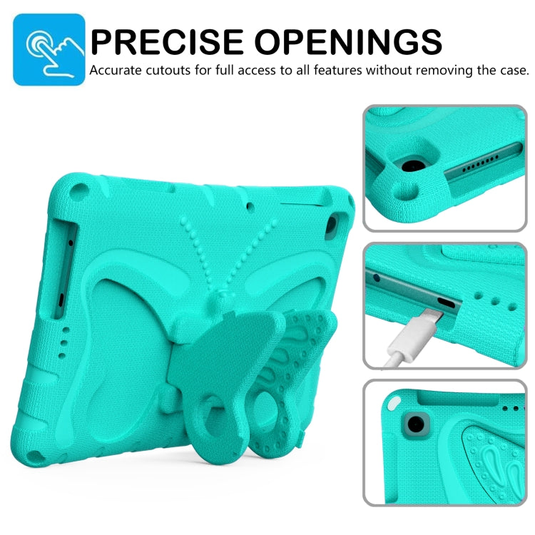 For Lenovo Tab M10 HD TB-328 10.1 Butterfly Bracket EVA Shockproof Tablet Case(Mint Green)
