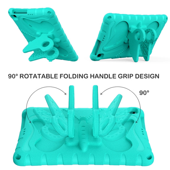 For Lenovo Tab M10 HD TB-328 10.1 Butterfly Bracket EVA Shockproof Tablet Case(Mint Green)