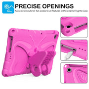 For Lenovo Tab M10 HD TB-328 10.1 Butterfly Bracket EVA Shockproof Tablet Case(RoseRed)