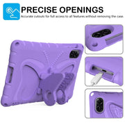 For Honor Pad X9 Butterfly Bracket EVA Shockproof Tablet Case(Light Purple)