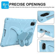 For Honor Pad X9 Butterfly Bracket EVA Shockproof Tablet Case(Light Blue)