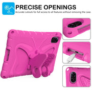 For Honor Pad X9 Butterfly Bracket EVA Shockproof Tablet Case(Rose Red)