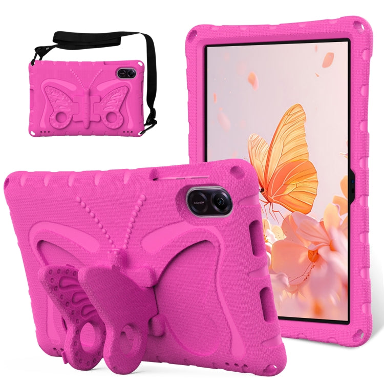 For Honor Pad X9 Butterfly Bracket EVA Shockproof Tablet Case(Rose Red) - Honor by PMC TechLife | Online Shopping South Africa | PMC TechLife | Buy Now Pay Later Mobicred
