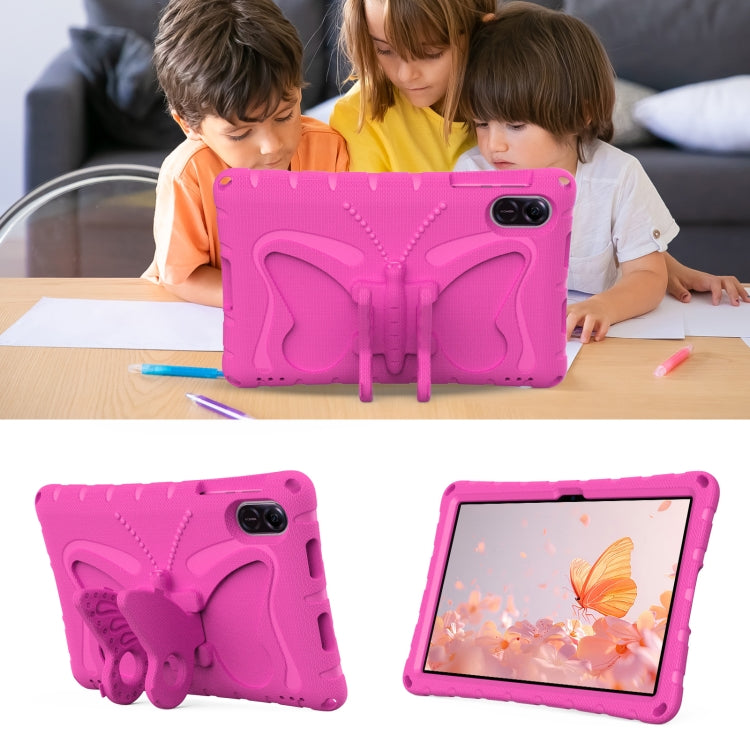 For Honor Pad X8 Pro 11.5 Butterfly Bracket EVA Shockproof Tablet Case(Rose Red) - Honor by PMC TechLife | Online Shopping South Africa | PMC TechLife | Buy Now Pay Later Mobicred
