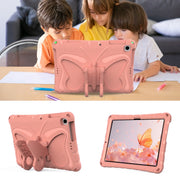 For Honor Pad X8 / X8 Lite 10.1 Butterfly Bracket EVA Shockproof Tablet Case(Pink Orange)