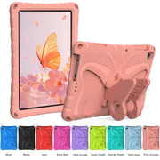 For Honor Pad X8 / X8 Lite 10.1 Butterfly Bracket EVA Shockproof Tablet Case(Pink Orange)