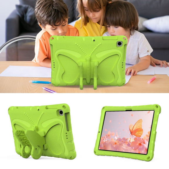 For Honor Pad X8 / X8 Lite 10.1 Butterfly Bracket EVA Shockproof Tablet Case(Grass Green)