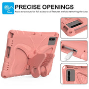 For Honor Tablet V7 11 2021 Butterfly Bracket EVA Shockproof Tablet Case(Pink Orange)