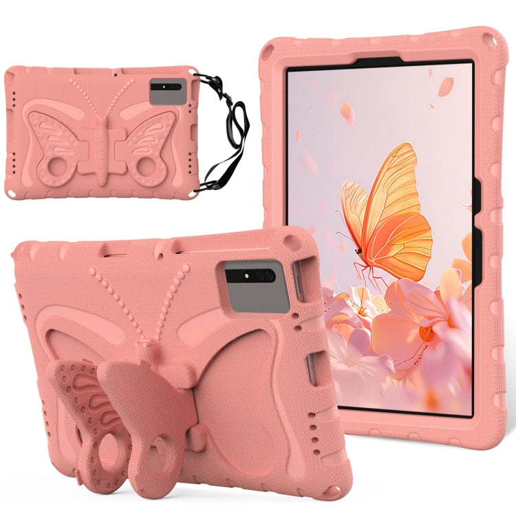 For Honor Tablet V7 11 2021 Butterfly Bracket EVA Shockproof Tablet Case(Pink Orange) - Honor by PMC TechLife | Online Shopping South Africa | PMC TechLife | Buy Now Pay Later Mobicred