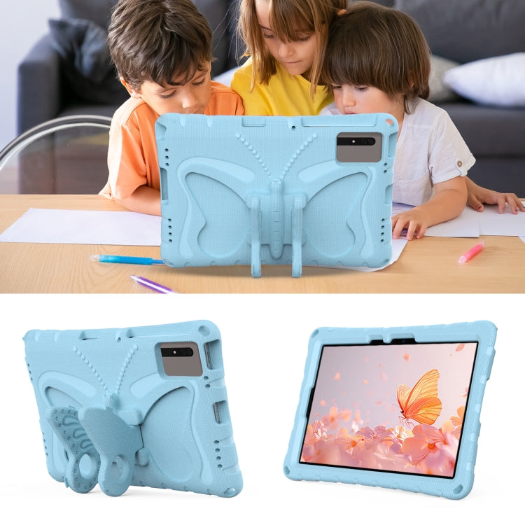 For Honor Tablet V7 11 2021 Butterfly Bracket EVA Shockproof Tablet Case(Light Blue)