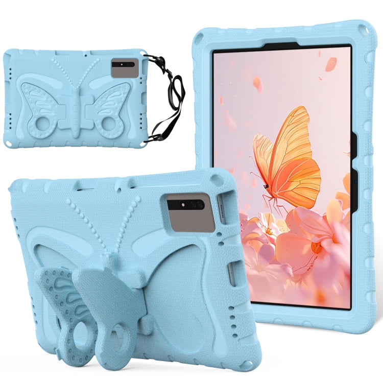 For Honor Tablet V7 11 2021 Butterfly Bracket EVA Shockproof Tablet Case(Light Blue) - Honor by PMC TechLife | Online Shopping South Africa | PMC TechLife | Buy Now Pay Later Mobicred