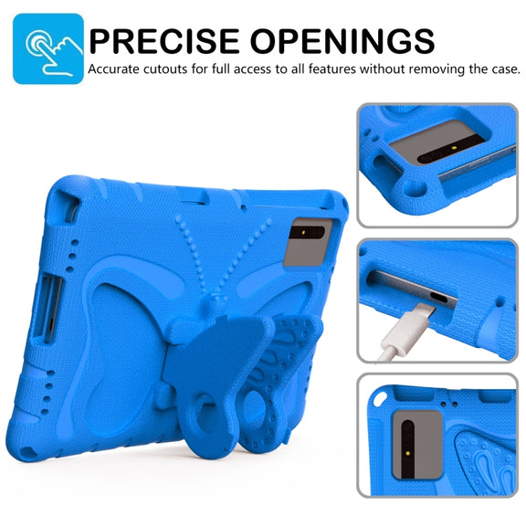 For Honor Tablet V7 11 2021 Butterfly Bracket EVA Shockproof Tablet Case(Blue)