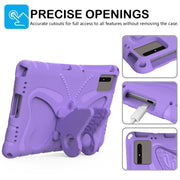 For Huawei MatePad SE 11 2024 Butterfly Bracket EVA Shockproof Tablet Case(Light Purple)