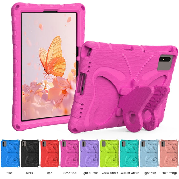 For Huawei MatePad SE 11 2024 Butterfly Bracket EVA Shockproof Tablet Case(Rose Red)