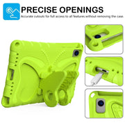 For Huawei MatePad SE 10.4 Butterfly Bracket EVA Shockproof Tablet Case(Grass Green)