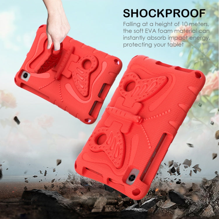 For Huawei MatePad T8 8.0 2020 Butterfly Bracket EVA Shockproof Tablet Case(Red) - Huawei by PMC TechLife | Online Shopping South Africa | PMC TechLife | Buy Now Pay Later Mobicred