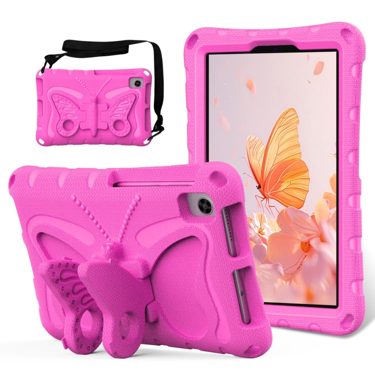 For Huawei MatePad T8 8.0 2020 Butterfly Bracket EVA Shockproof Tablet Case(Rose Red) - Huawei by PMC TechLife | Online Shopping South Africa | PMC TechLife | Buy Now Pay Later Mobicred