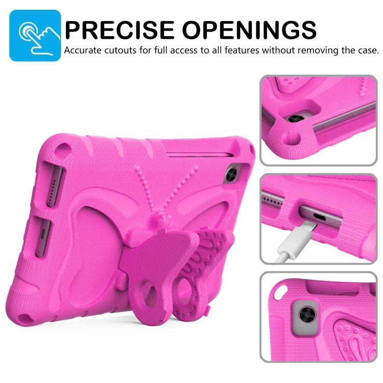 For Huawei MatePad T8 8.0 2020 Butterfly Bracket EVA Shockproof Tablet Case(Rose Red)