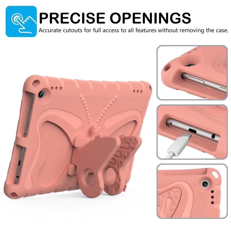 For Amazon Kindle Fire Max 11 2023 Butterfly Bracket EVA Shockproof Tablet Case(Pink Orange) - Amazon by PMC TechLife | Online Shopping South Africa | PMC TechLife | Buy Now Pay Later Mobicred