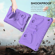 For Amazon Kindle Fire Max 11 2023 Butterfly Bracket EVA Shockproof Tablet Case(Light Purple)