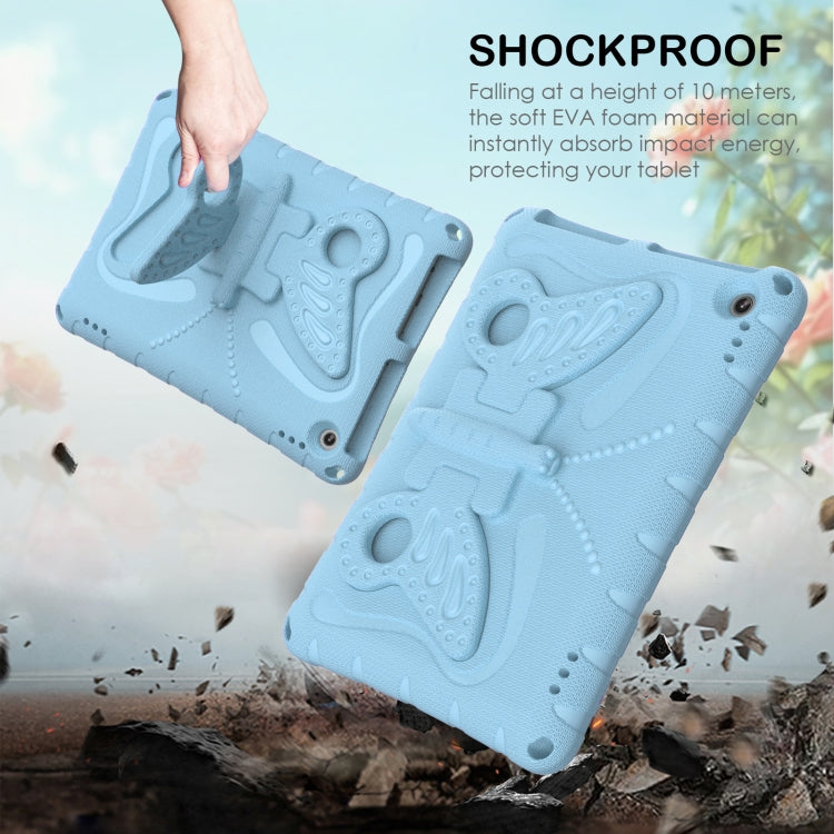 For Amazon Kindle Fire Max 11 2023 Butterfly Bracket EVA Shockproof Tablet Case(Light Blue) - Amazon by PMC TechLife | Online Shopping South Africa | PMC TechLife | Buy Now Pay Later Mobicred