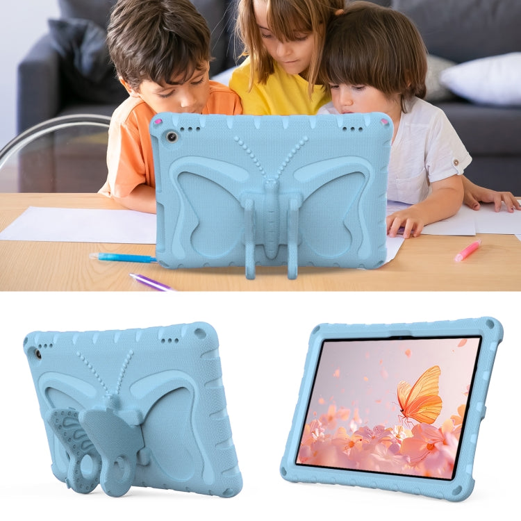 For Amazon Kindle Fire Max 11 2023 Butterfly Bracket EVA Shockproof Tablet Case(Light Blue) - Amazon by PMC TechLife | Online Shopping South Africa | PMC TechLife | Buy Now Pay Later Mobicred