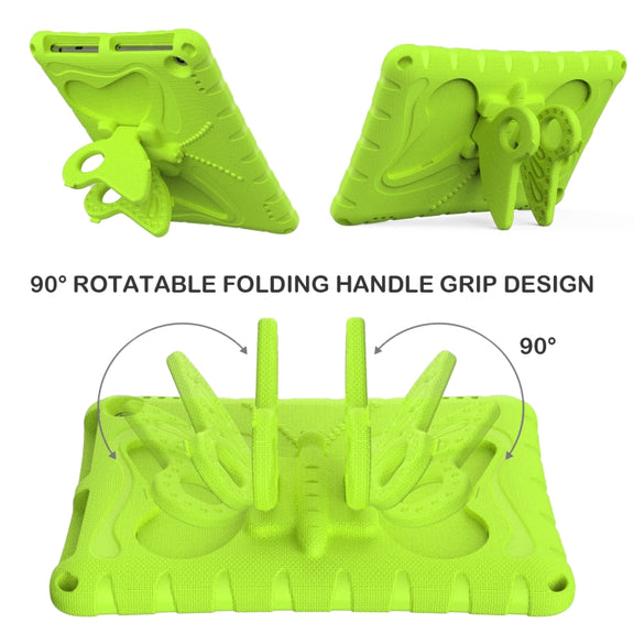 For Amazon Kindle Fire Max 11 2023 Butterfly Bracket EVA Shockproof Tablet Case(Grass Green)