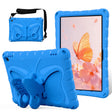 For Amazon Kindle Fire Max 11 2023 Butterfly Bracket EVA Shockproof Tablet Case(Blue) - Amazon by PMC TechLife | Online Shopping South Africa | PMC TechLife | Buy Now Pay Later Mobicred