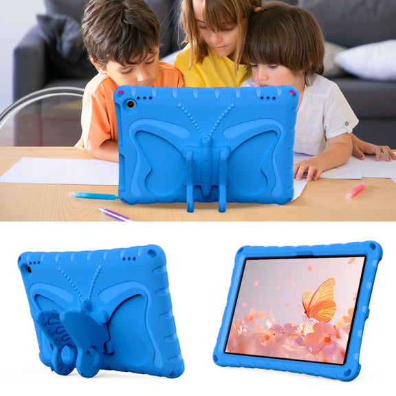 For Amazon Kindle Fire Max 11 2023 Butterfly Bracket EVA Shockproof Tablet Case(Blue)