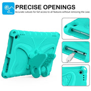 For Amazon Kindle Fire Max 11 2023 Butterfly Bracket EVA Shockproof Tablet Case(Mint Green)