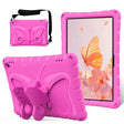 For Amazon Kindle Fire Max 11 2023 Butterfly Bracket EVA Shockproof Tablet Case(Rose Red) - Amazon by PMC TechLife | Online Shopping South Africa | PMC TechLife | Buy Now Pay Later Mobicred