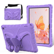 For Amazon Kindle Fire HD10 2021/2023 Butterfly Bracket EVA Shockproof Tablet Case(Light Purple) - Amazon by PMC TechLife | Online Shopping South Africa | PMC TechLife | Buy Now Pay Later Mobicred