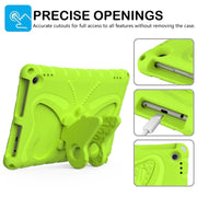 For Amazon Kindle Fire HD10 2021/2023 Butterfly Bracket EVA Shockproof Tablet Case(Grass Green)