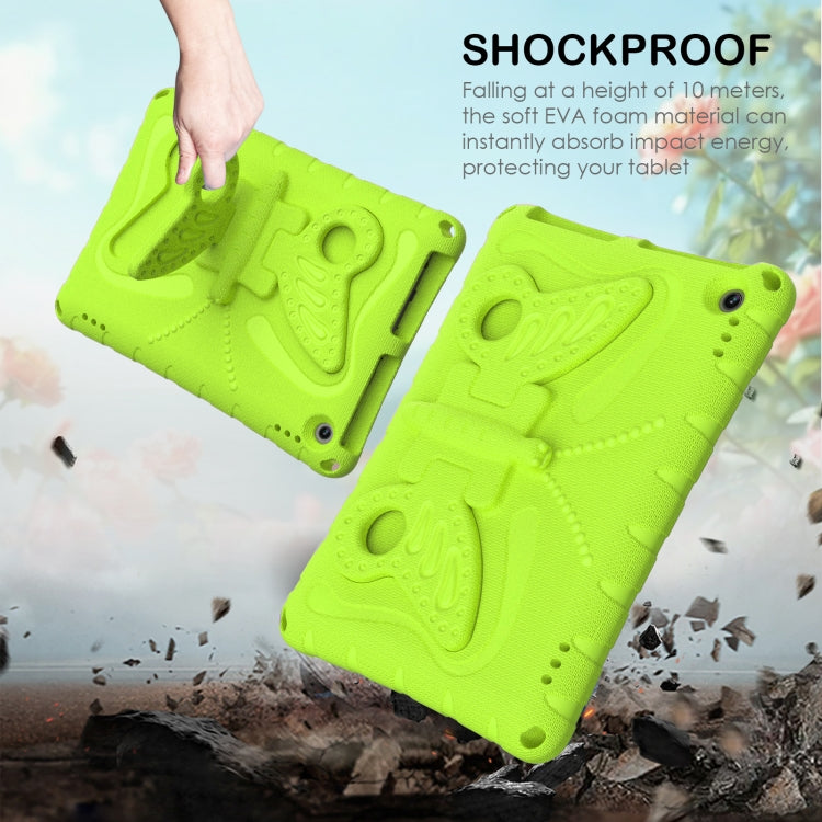 For Amazon Kindle Fire HD10 2021/2023 Butterfly Bracket EVA Shockproof Tablet Case(Grass Green)