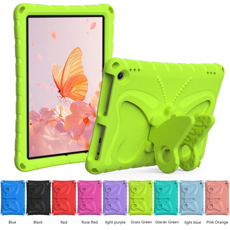 For Amazon Kindle Fire HD10 2021/2023 Butterfly Bracket EVA Shockproof Tablet Case(Grass Green)
